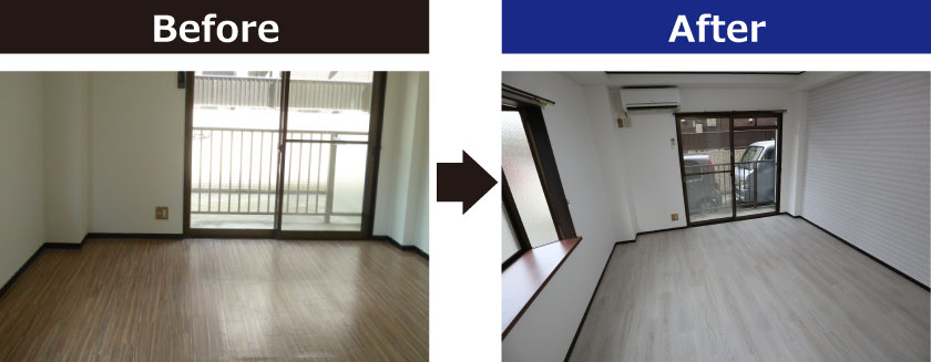 メゾンシャオリン_フロアタイルBeforeAfter