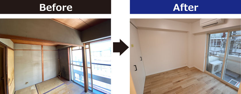 コーポ葵_寝室BeforeAfter