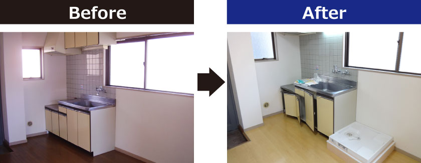 エミネント久米川_室内洗濯置場BeforeAfter