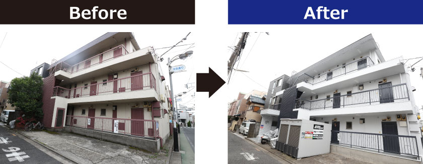 メゾンマリミエ外装02BeforeAfter