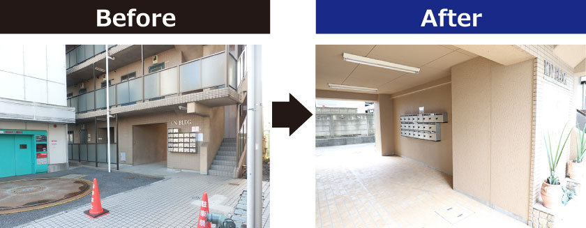 KNマンション_外構01BeforeAfter